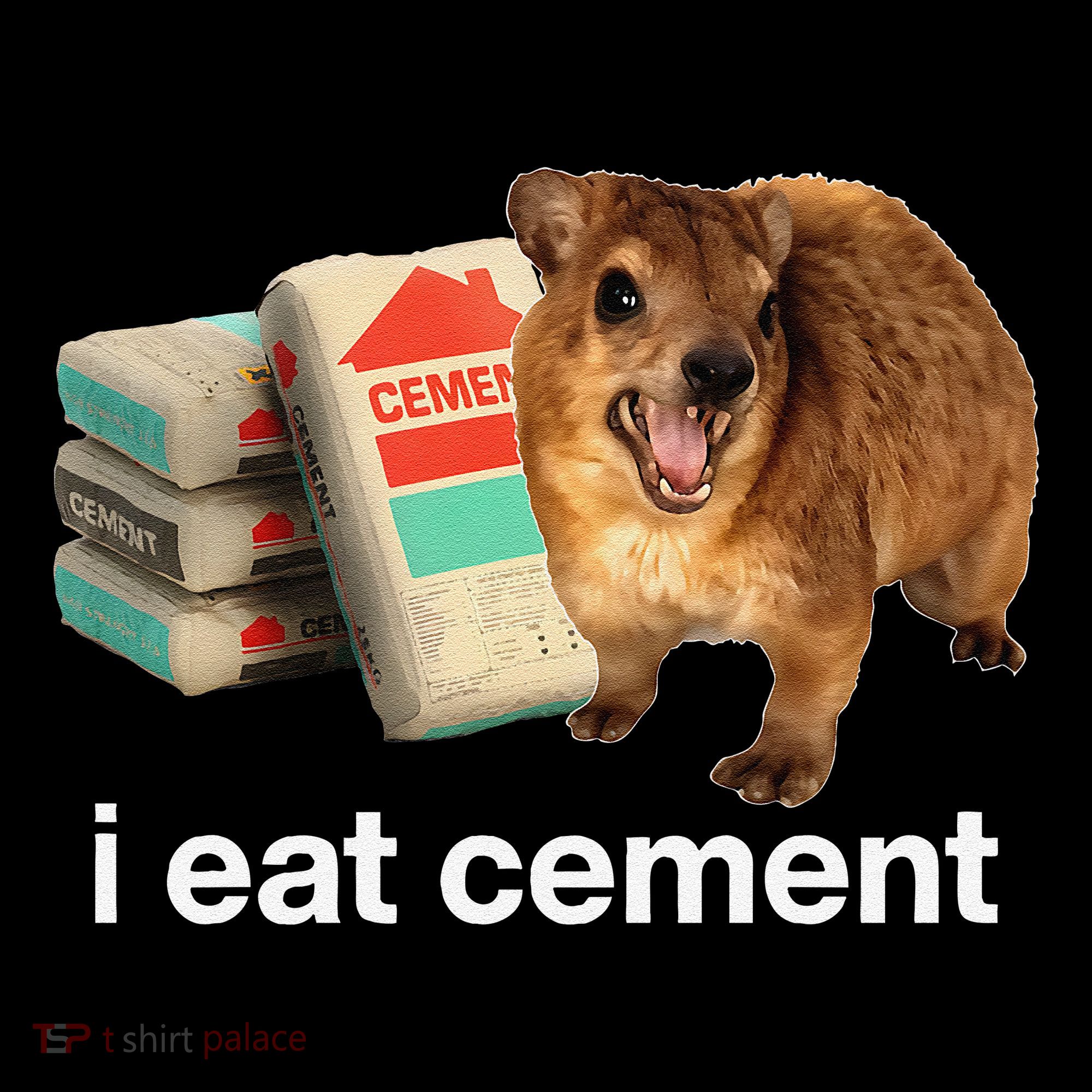 I Eat Cement Cursed Hyrax Funny Oddly Specific Dank Meme Tank Top