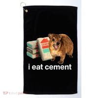 I Eat Cement Cursed Hyrax Funny Oddly Specific Dank Meme Golf Towel thumb 0