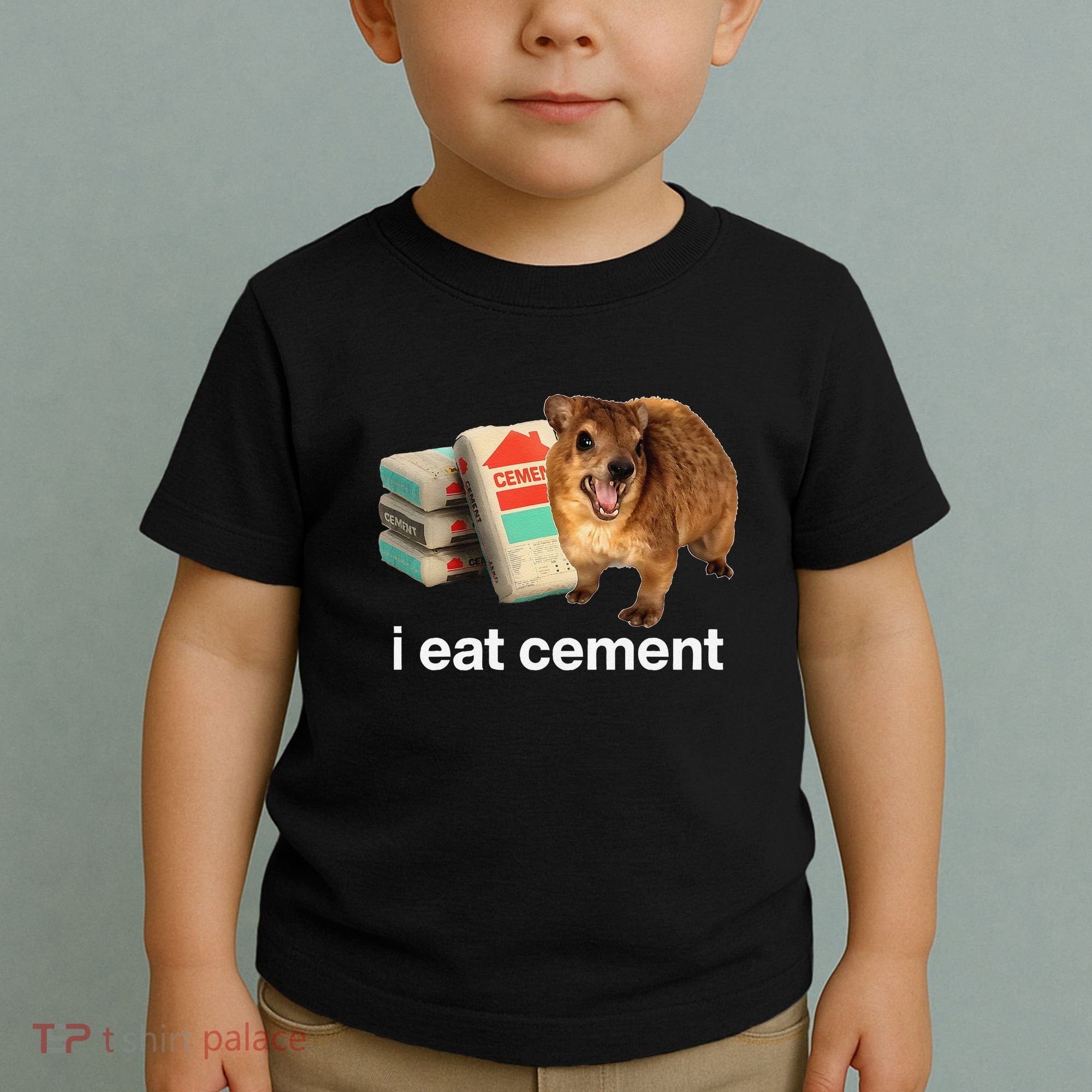 I Eat Cement Cursed Hyrax Funny Oddly Specific Dank Meme Toddler T-Shirt