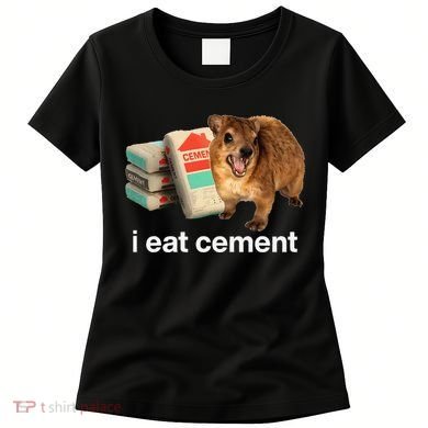 I Eat Cement Cursed Hyrax Funny Oddly Specific Dank Meme Women's T-Shirt
