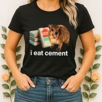 I Eat Cement Cursed Hyrax Funny Oddly Specific Dank Meme Women's T-Shirt thumb 2