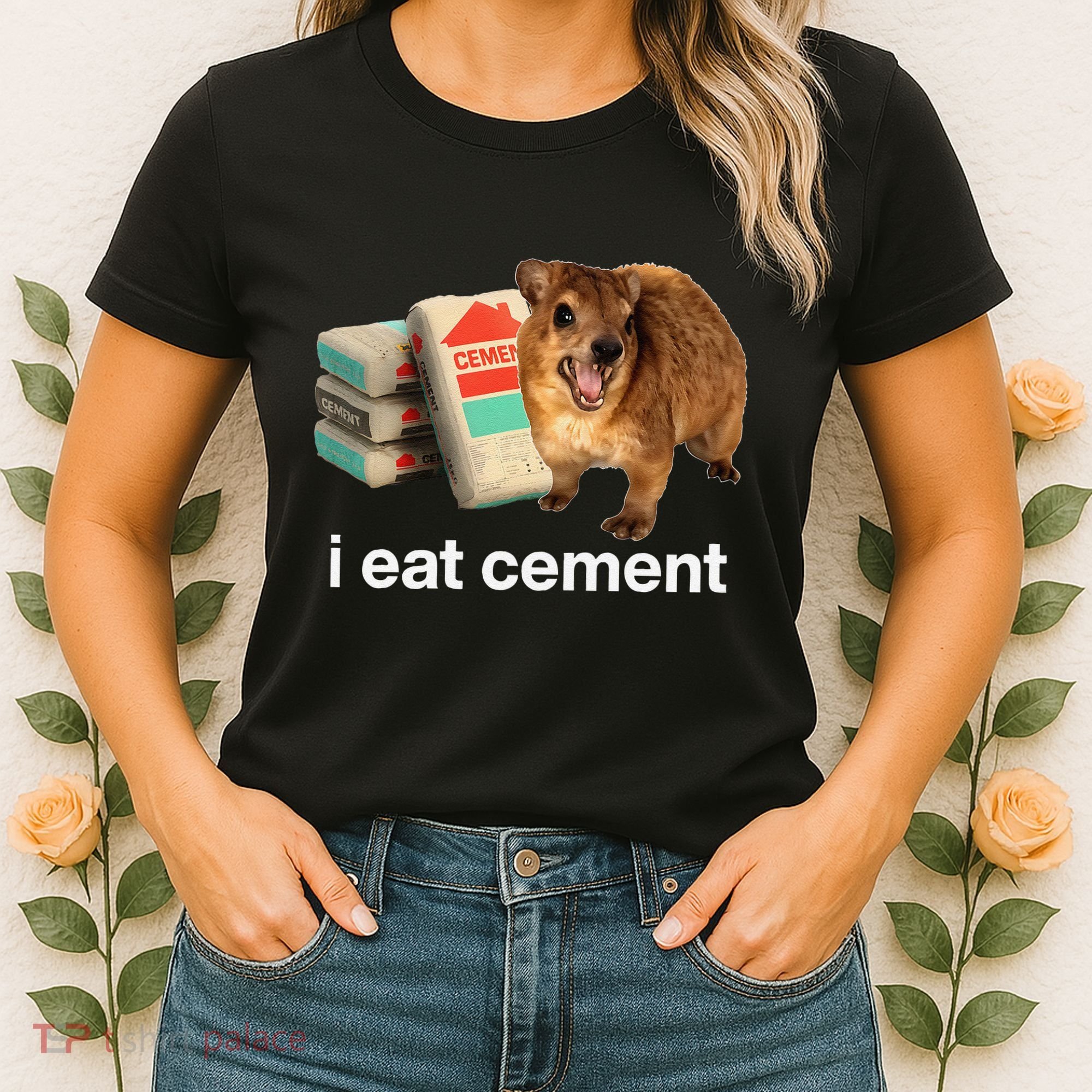 I Eat Cement Cursed Hyrax Funny Oddly Specific Dank Meme Women's T-Shirt