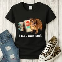 I Eat Cement Cursed Hyrax Funny Oddly Specific Dank Meme Women's T-Shirt thumb 3