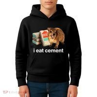 I Eat Cement Cursed Hyrax Funny Oddly Specific Dank Meme Kids Hoodie thumb 4