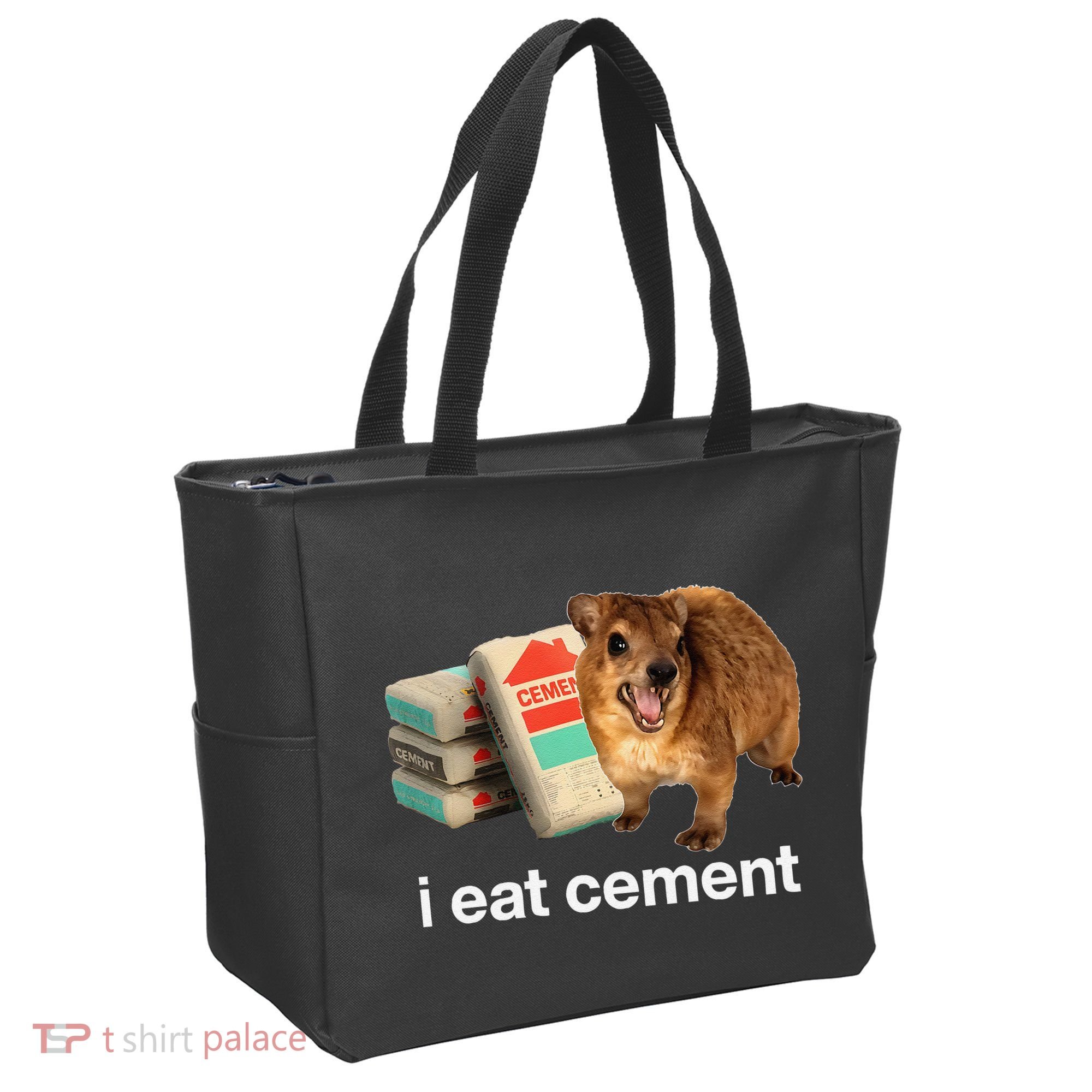 I Eat Cement Cursed Hyrax Funny Oddly Specific Dank Meme Tote Bag