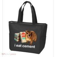 I Eat Cement Cursed Hyrax Funny Oddly Specific Dank Meme Tote Bag thumb 3