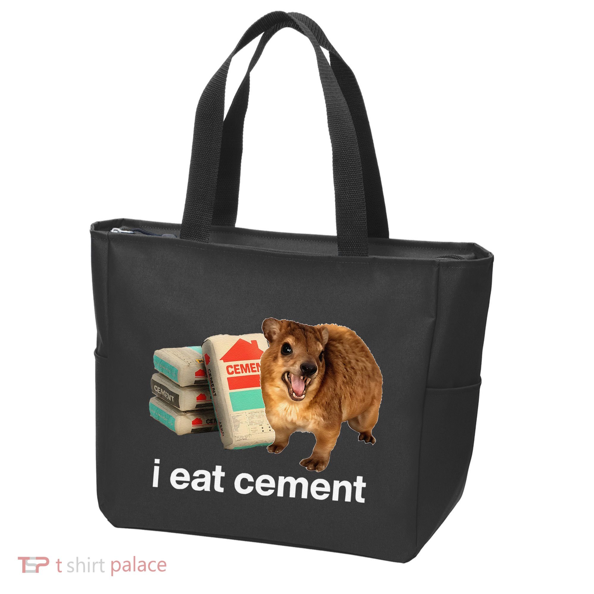 I Eat Cement Cursed Hyrax Funny Oddly Specific Dank Meme Tote Bag