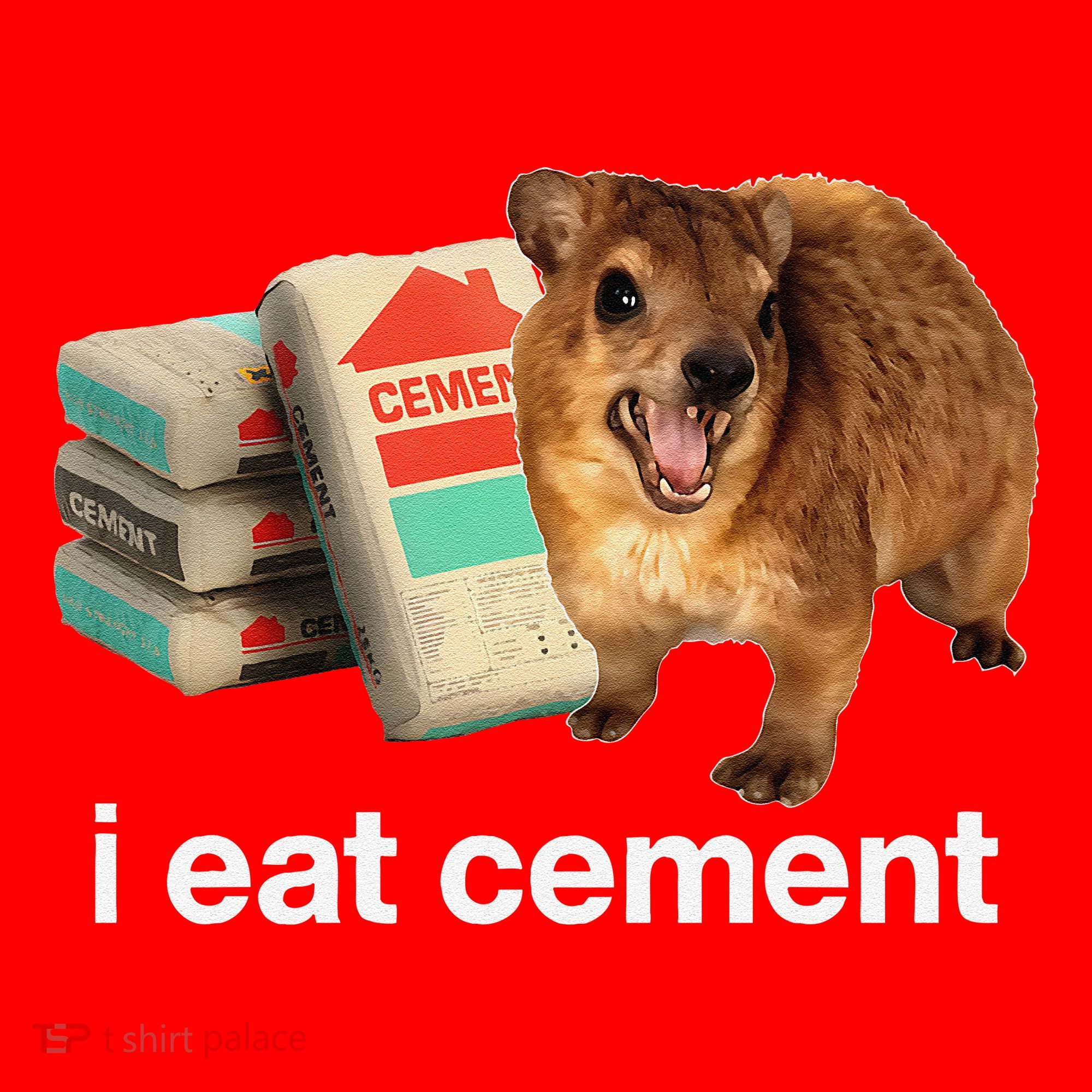 I Eat Cement Cursed Hyrax Funny Oddly Specific Dank Meme Santa Hat