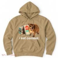I Eat Cement Cursed Hyrax Funny Oddly Specific Dank Meme Hoodie thumb 0