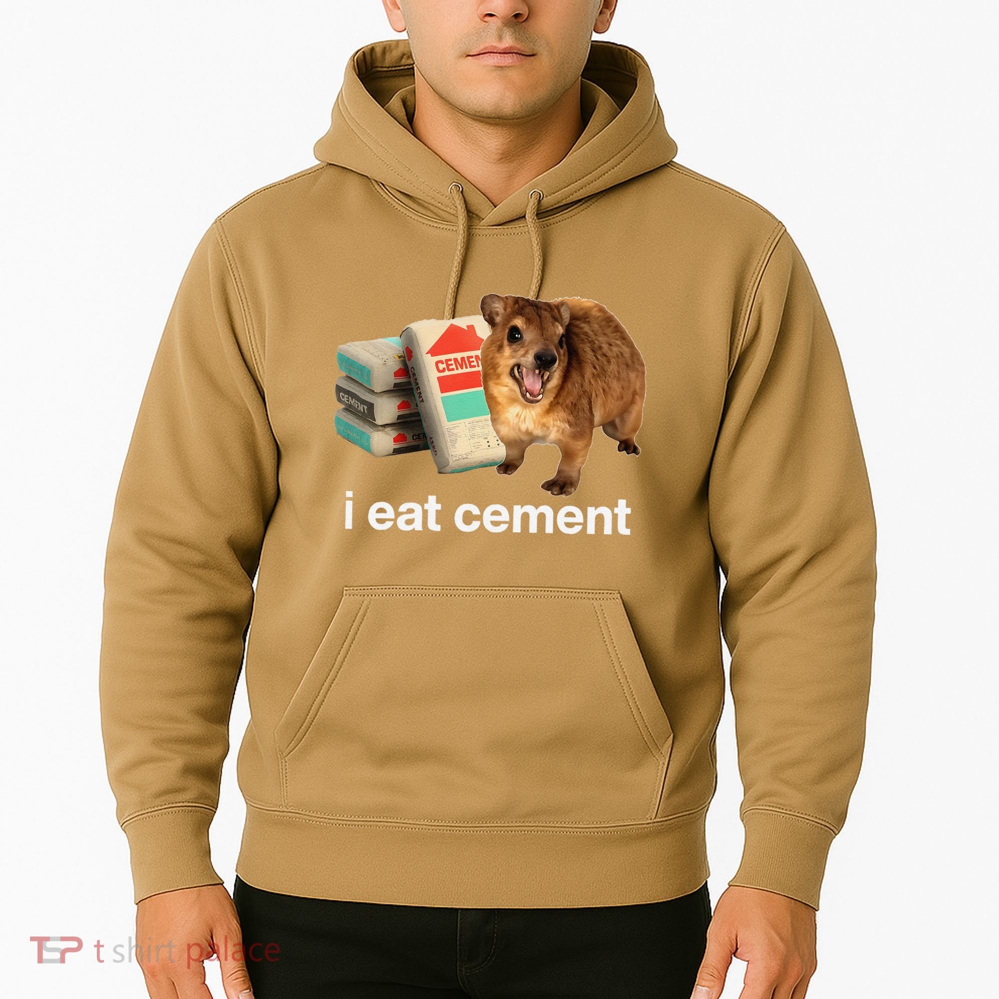 I Eat Cement Cursed Hyrax Funny Oddly Specific Dank Meme Hoodie