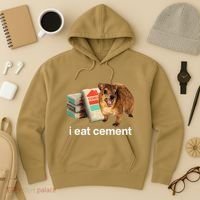 I Eat Cement Cursed Hyrax Funny Oddly Specific Dank Meme Hoodie thumb 3