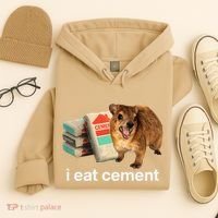 I Eat Cement Cursed Hyrax Funny Oddly Specific Dank Meme Hoodie thumb 4
