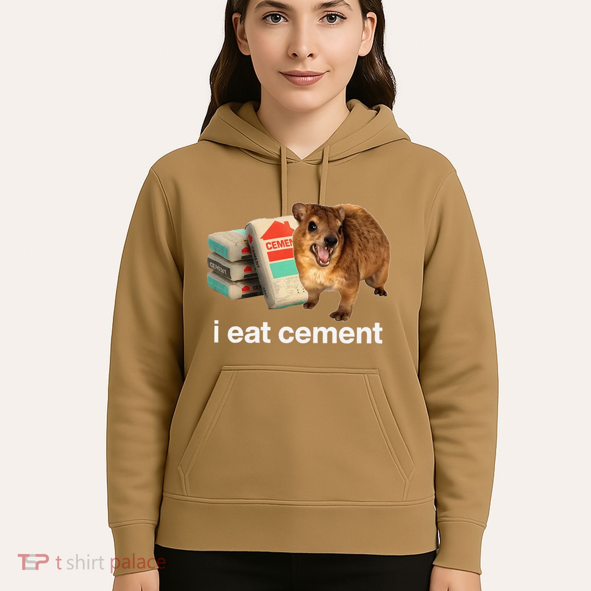 I Eat Cement Cursed Hyrax Funny Oddly Specific Dank Meme Hoodie