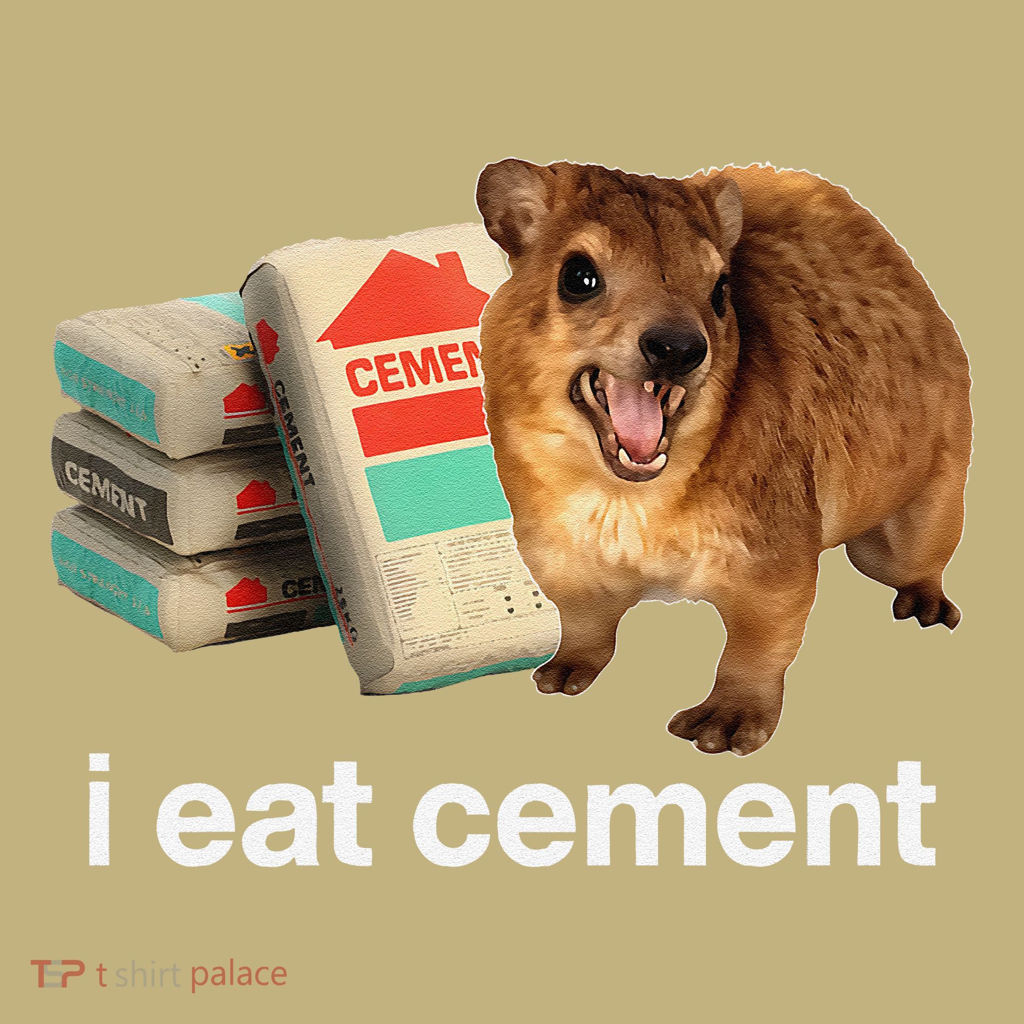 I Eat Cement Cursed Hyrax Funny Oddly Specific Dank Meme Long Sleeve Shirt