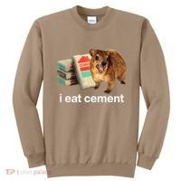 I Eat Cement Cursed Hyrax Funny Oddly Specific Dank Meme Sweatshirt thumb 0