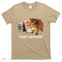 I Eat Cement Cursed Hyrax Funny Oddly Specific Dank Meme T-Shirt thumb 0