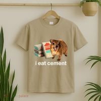 I Eat Cement Cursed Hyrax Funny Oddly Specific Dank Meme T-Shirt thumb 2