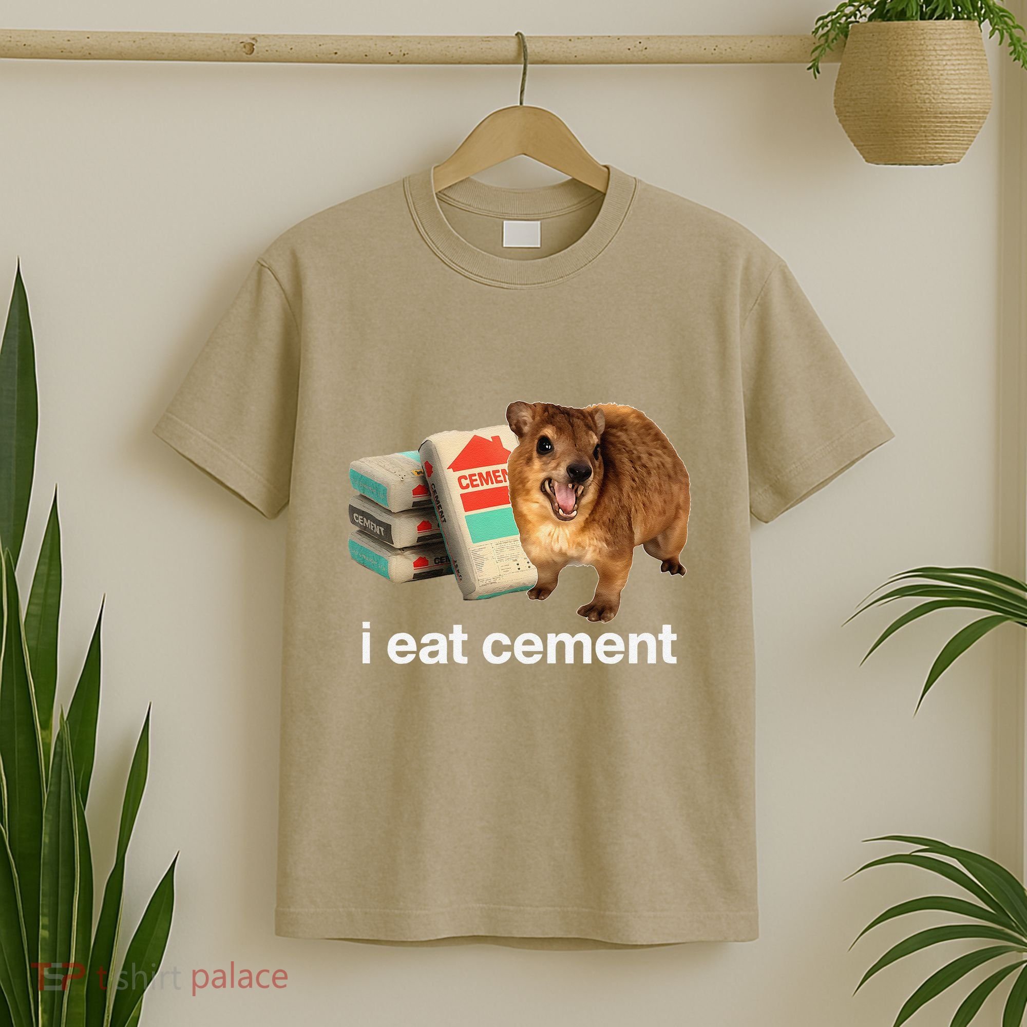 I Eat Cement Cursed Hyrax Funny Oddly Specific Dank Meme T-Shirt