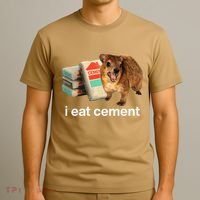I Eat Cement Cursed Hyrax Funny Oddly Specific Dank Meme T-Shirt thumb 3