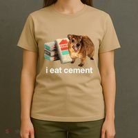 I Eat Cement Cursed Hyrax Funny Oddly Specific Dank Meme T-Shirt thumb 4
