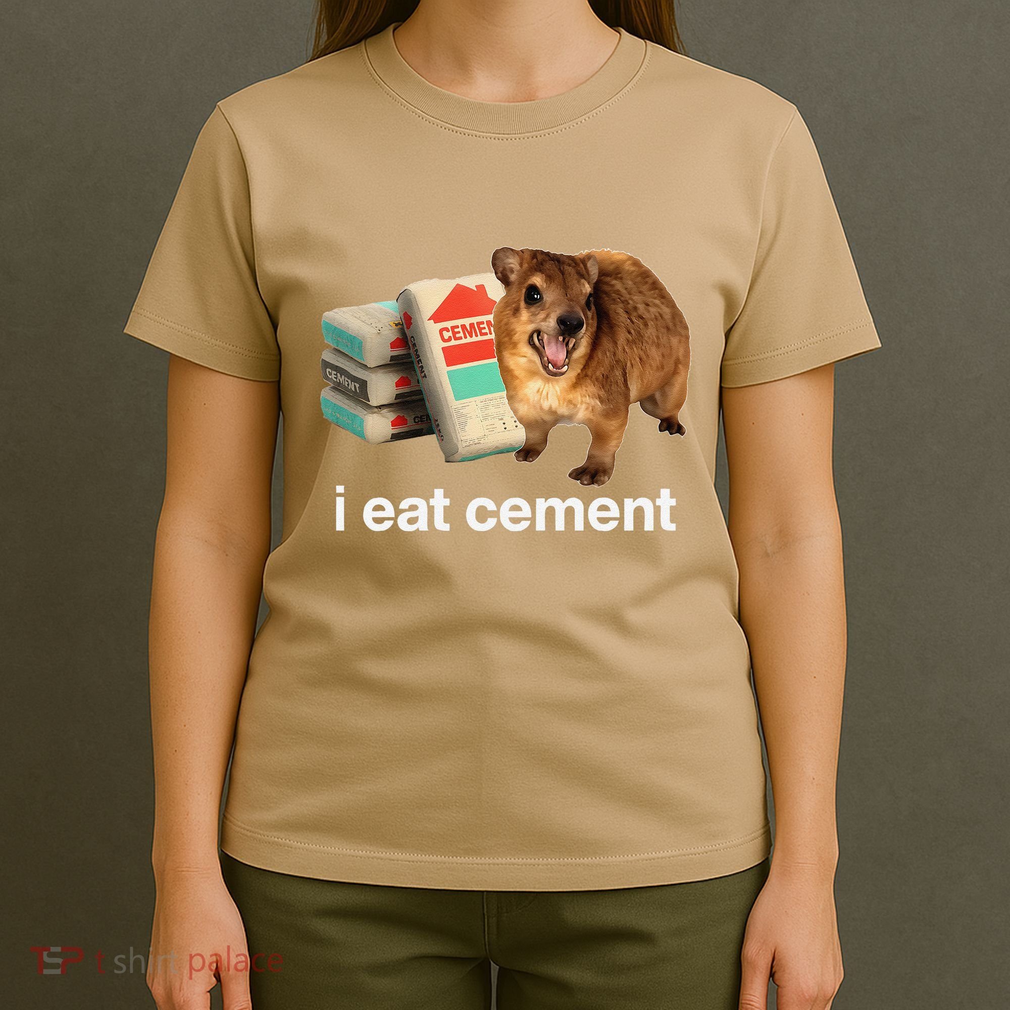 I Eat Cement Cursed Hyrax Funny Oddly Specific Dank Meme T-Shirt