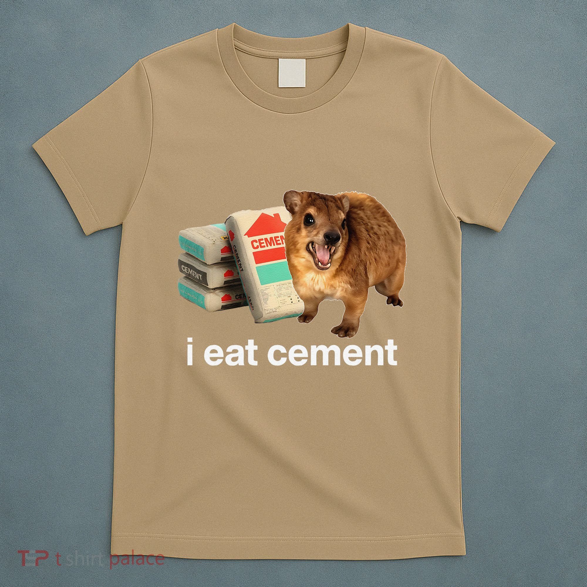 I Eat Cement Cursed Hyrax Funny Oddly Specific Dank Meme T-Shirt