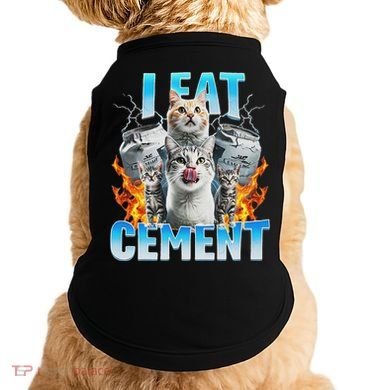 I Eat Cement Cursed Cat Funny Oddly Specific Dank Meme Doggie Tank