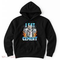 I Eat Cement Cursed Cat Funny Oddly Specific Dank Meme Hoodie thumb 0