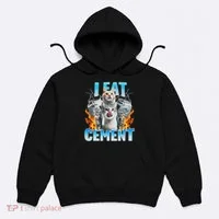 I Eat Cement Cursed Cat Funny Oddly Specific Dank Meme Hoodie thumb 0