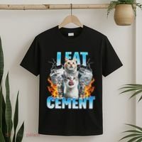 I Eat Cement Cursed Cat Funny Oddly Specific Dank Meme T-Shirt thumb 2