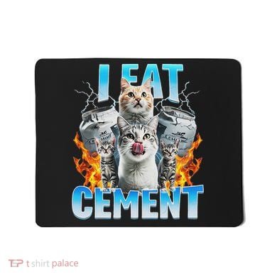 I Eat Cement Cursed Cat Funny Oddly Specific Dank Meme Mousepad