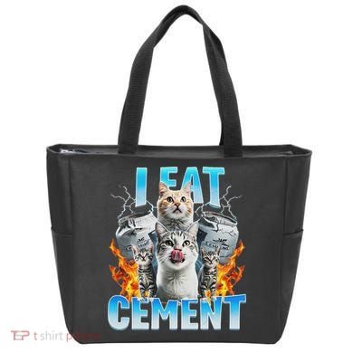 I Eat Cement Cursed Cat Funny Oddly Specific Dank Meme Bag