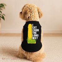 I Eat Corn The Long Way Funny Doggie Tank thumb 2
