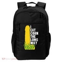 I Eat Corn The Long Way Funny Backpack thumb 0