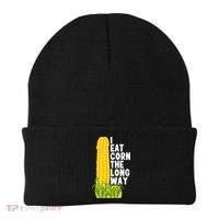 I Eat Corn The Long Way Funny Beanie thumb 0