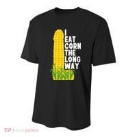 I Eat Corn The Long Way Funny Youth Performance Sprint T-Shirt thumb 0