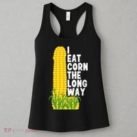 I Eat Corn The Long Way Funny Women's Tank Top thumb 3