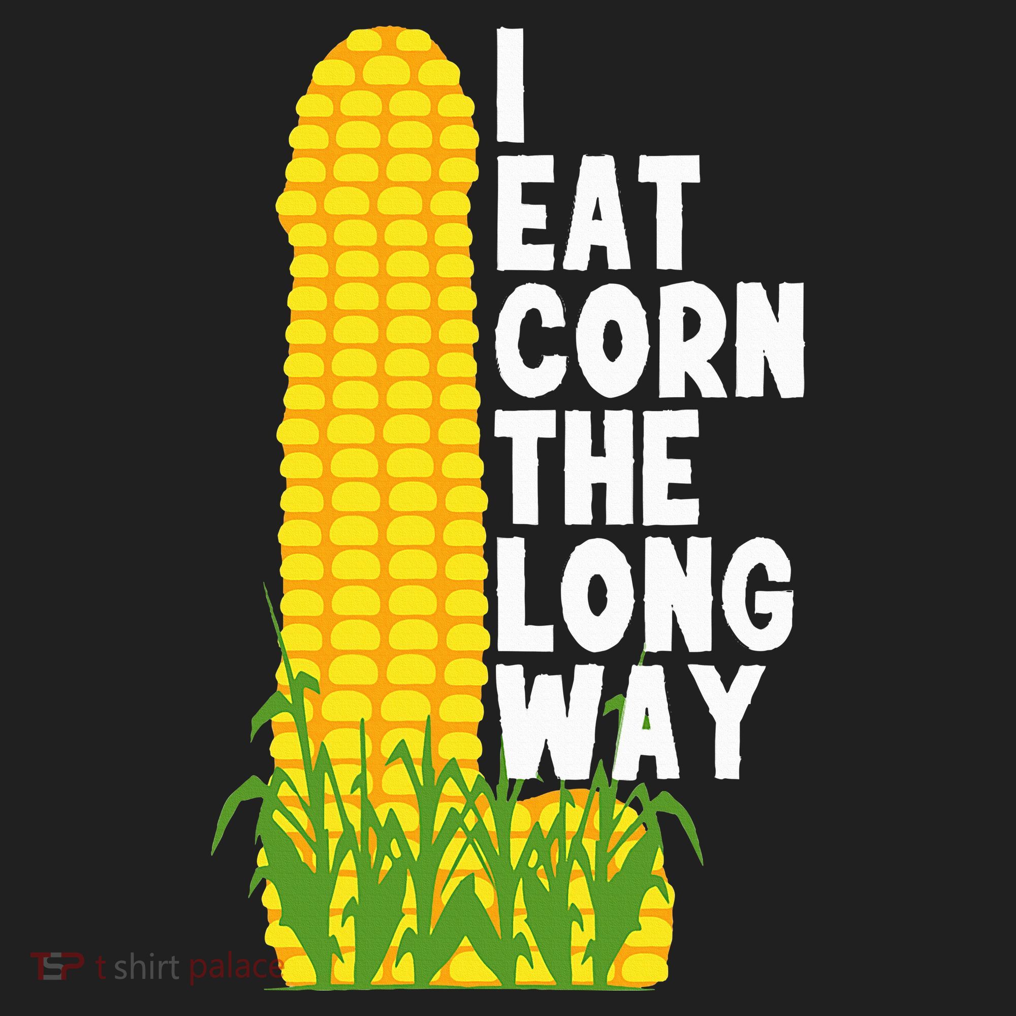 I Eat Corn The Long Way Funny Golf Towel