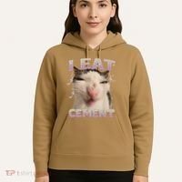I Eat Cement Cursed Cat Funny Oddly Specific Dank Meme Hoodie thumb 5