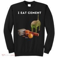 I Eat Cement Funny Cat Cursed Oddly Specific Dank Meme Sweatshirt thumb 0
