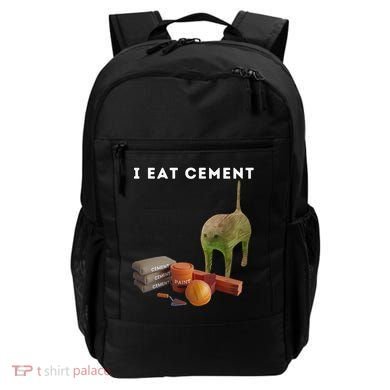 I Eat Cement Funny Cat Cursed Oddly Specific Dank Meme Backpack