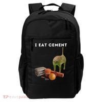 I Eat Cement Funny Cat Cursed Oddly Specific Dank Meme Backpack thumb 0