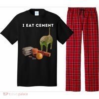 I Eat Cement Funny Cat Cursed Oddly Specific Dank Meme Pajama Set thumb 0
