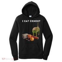 I Eat Cement Funny Cat Cursed Oddly Specific Dank Meme Women's Hoodie thumb 0