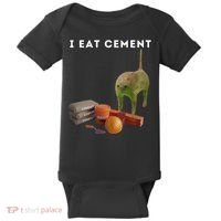 I Eat Cement Funny Cat Cursed Oddly Specific Dank Meme Baby Bodysuit thumb 0
