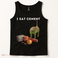 I Eat Cement Funny Cat Cursed Oddly Specific Dank Meme Tank Top thumb 2