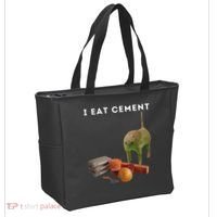 I Eat Cement Funny Cat Cursed Oddly Specific Dank Meme Tote Bag thumb 2