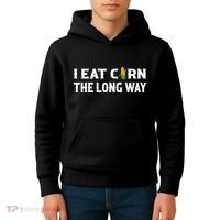 I Eat Corn The Long Way Funny Inappropriate Embarrassing Kids Hoodie thumb 4