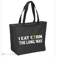 I Eat Corn The Long Way Funny Inappropriate Embarrassing Tote Bag thumb 2