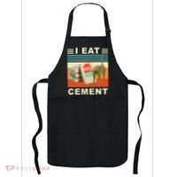 I Eat Cement Cursed Cat Funny Oddly Specific Dank Meme Apron thumb 0